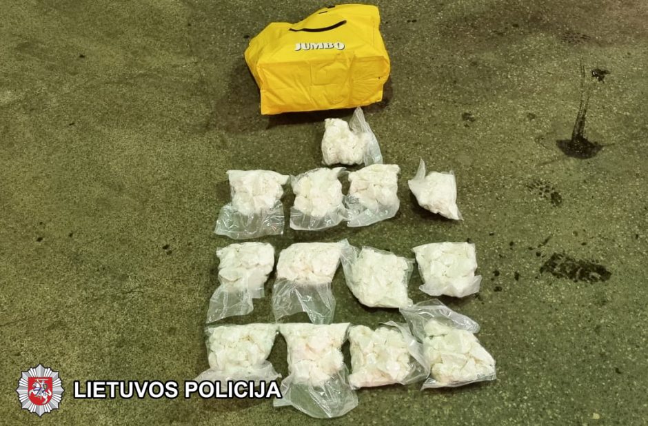 Sulaikyta milžiniška narkotikų kontrabanda: vertė gali siekti 1 mln. eurų