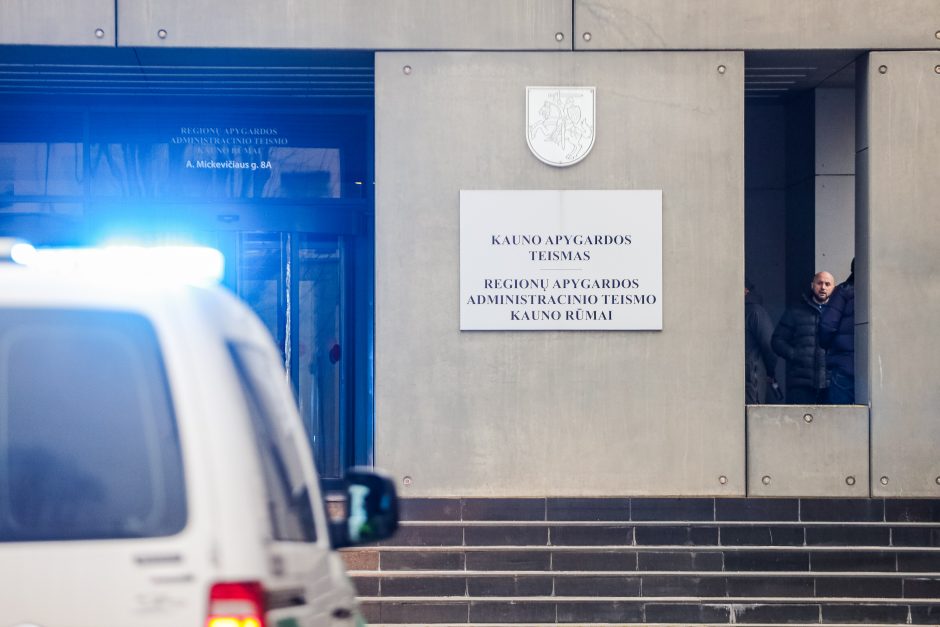 Pranešta apie sprogmenį Kauno apygardos teisme