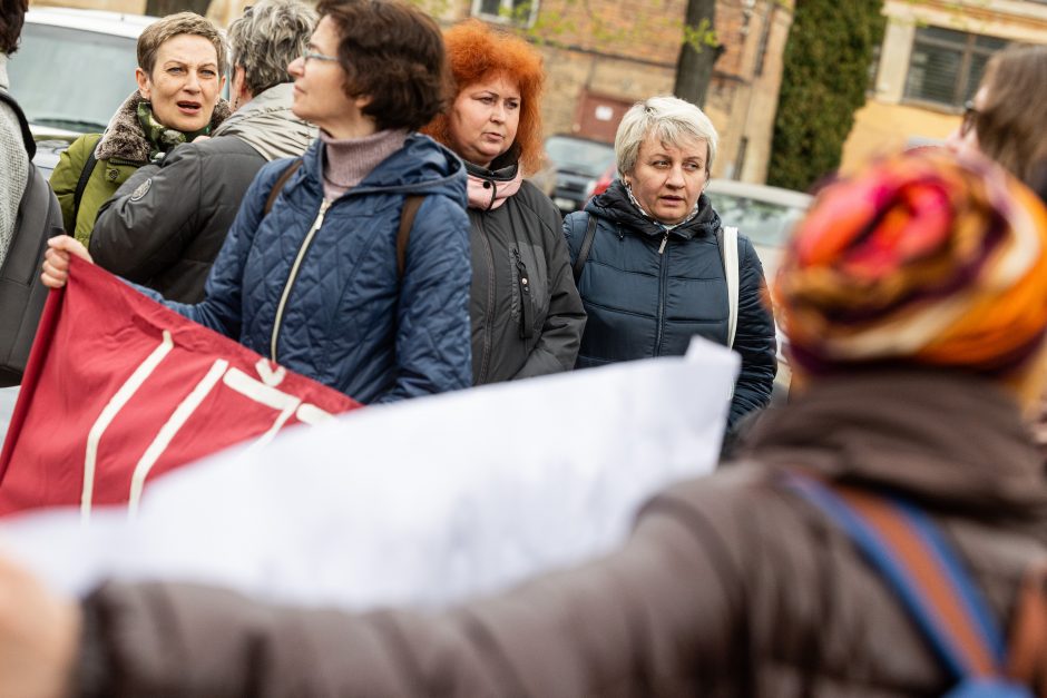  Sveikatos priežiūros darbuotojų akcija Vilniuje