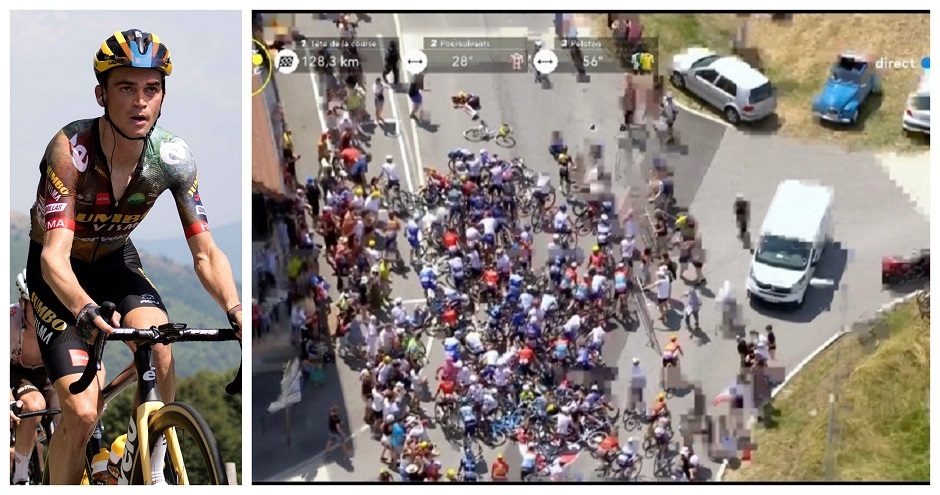 Asmenukės kaina: „Tour de France“ lenktynėse į avariją pateko daugiau nei 20 dviratininkų 