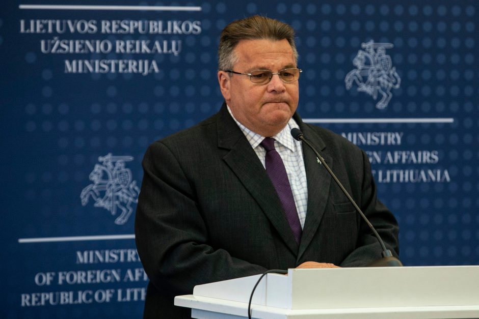 L. Linkevičius: Lietuva sieks paspartinti naujų sankcijų Baltarusijai įvedimą