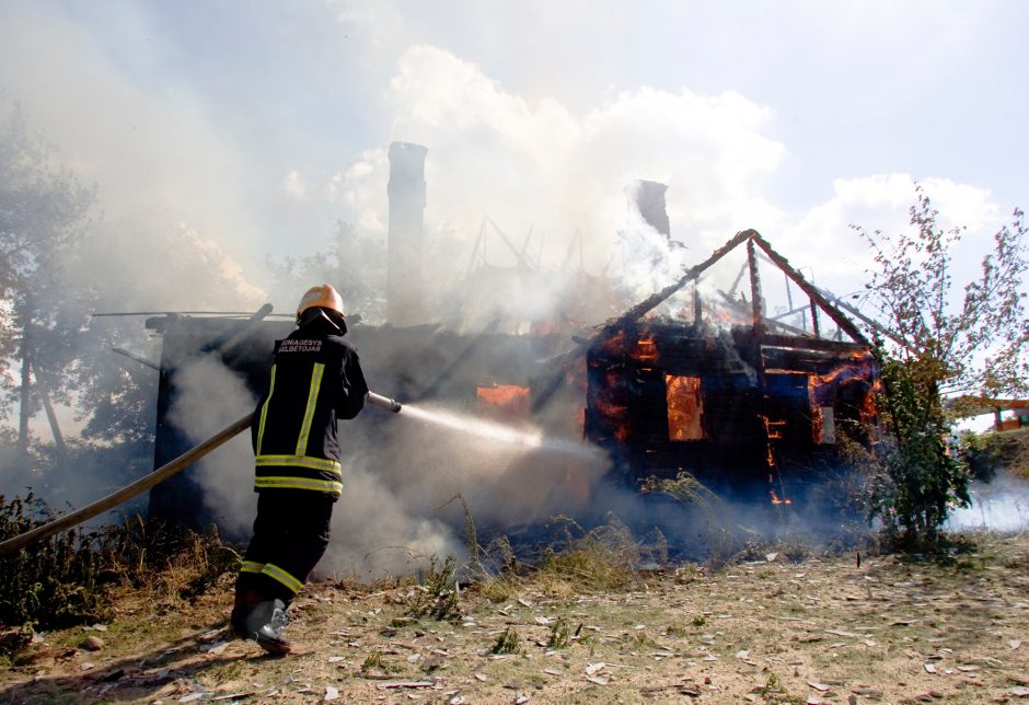 Kretingos rajone per gaisrą sudegė jaunas vyras