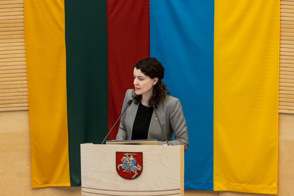 S. Cichanouskaja sakė kalbą Seime
