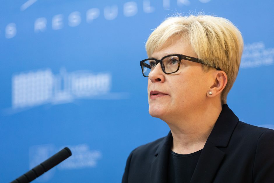 Lietuvos premjerė JAV aptars paramą Ukrainai, sankcijas Rusijai