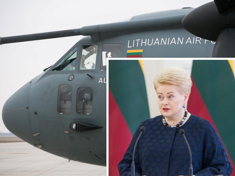 Prezidentė neišskrido į Latviją, nes „Spartanui“ sugedo aukščio valdymo sistema