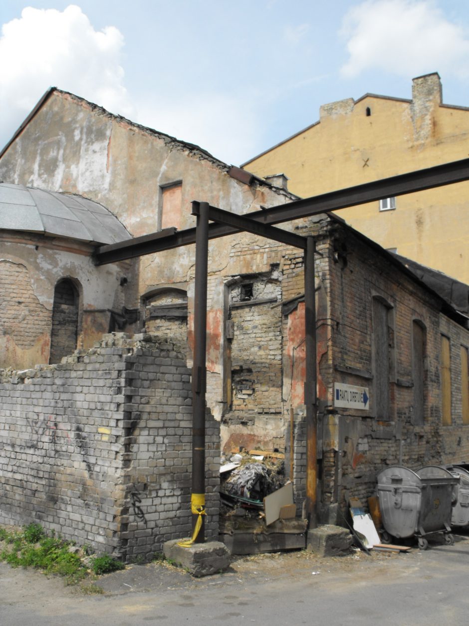 Tvarkoma avarinės būklės Vilniaus sinagoga