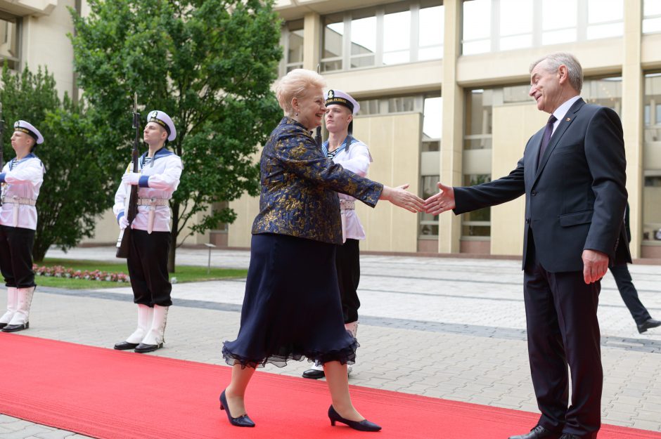 Seimo pirmininkas D. Grybauskaitei dėkojo už vertybinį stabilumą