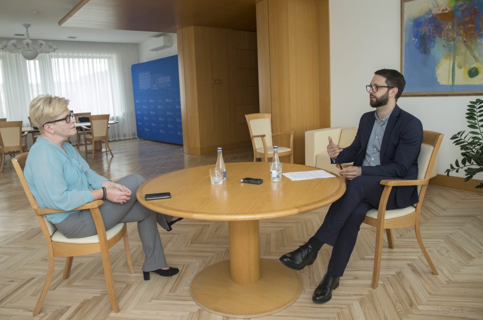 Premjerė: G. Landsbergis yra puikus ministras (interviu)