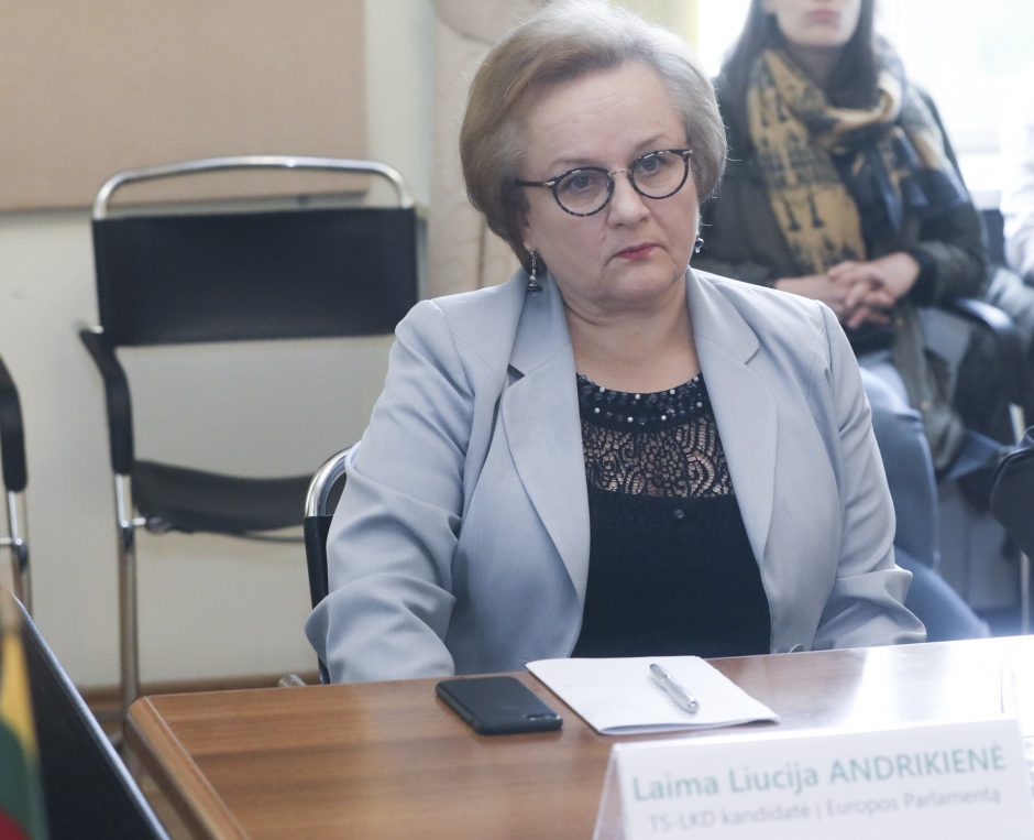 L. Andrikienė paragino viešu pareiškimu paremti kovojančią baltarusių tautą
