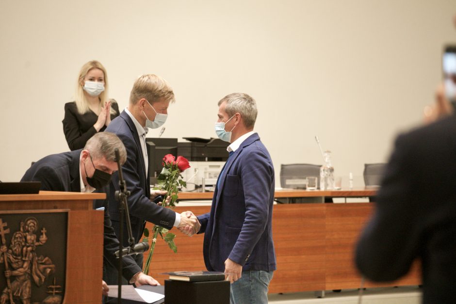 Prisiekė naujas Vilniaus miesto tarybos narys B. Bardauskas