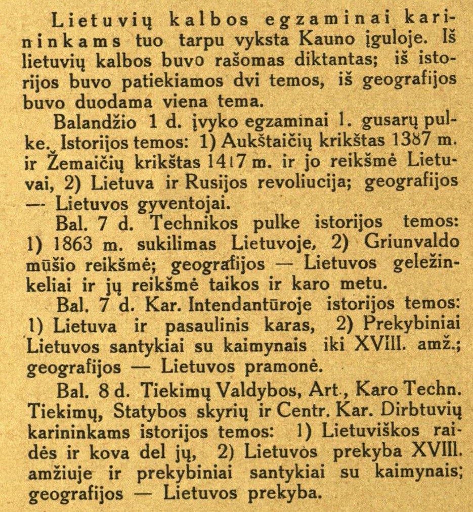 Lietuvių kalbos pamokos Lietuvos kariuomenėje