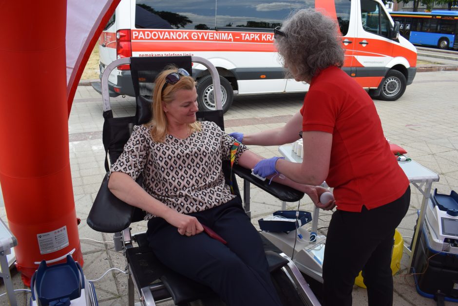 Kraujo donorystė – pagrindinėje Klaipėdos aikštėje