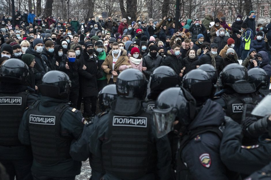 Protestų dieną Maskvoje bus apribotas pėsčiųjų judėjimas ir uždarytos kelios metro stotys