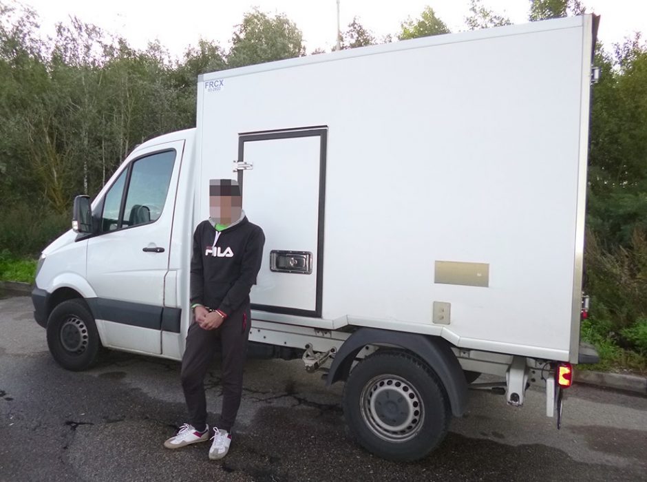 Pasieniečiai sulaikė Vokietijoje vogtą krovininį automobilį