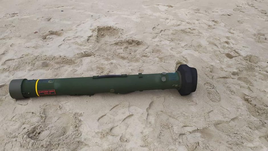 Nidos paplūdimyje – priešlėktuvinė raketa
