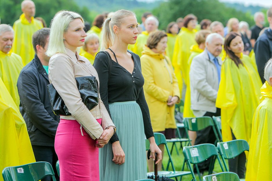 Valstybės diena pakaunėje: šventė surengta atnaujintose Zapyškio bažnyčios erdvėse 