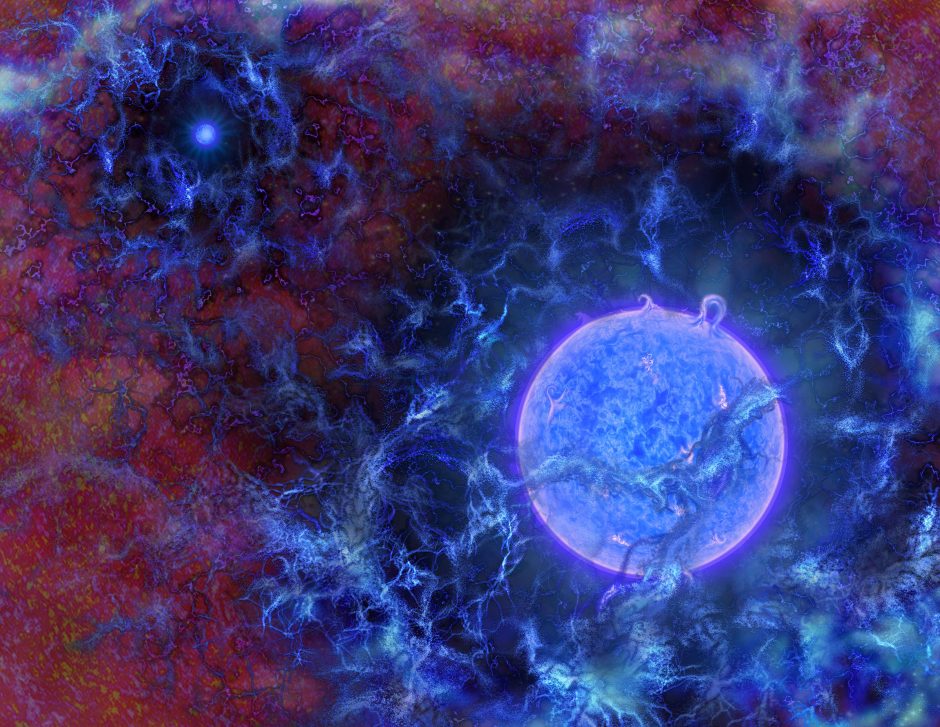 Astronomai aptiko pirmųjų žvaigždžių formavimosi pėdsakų