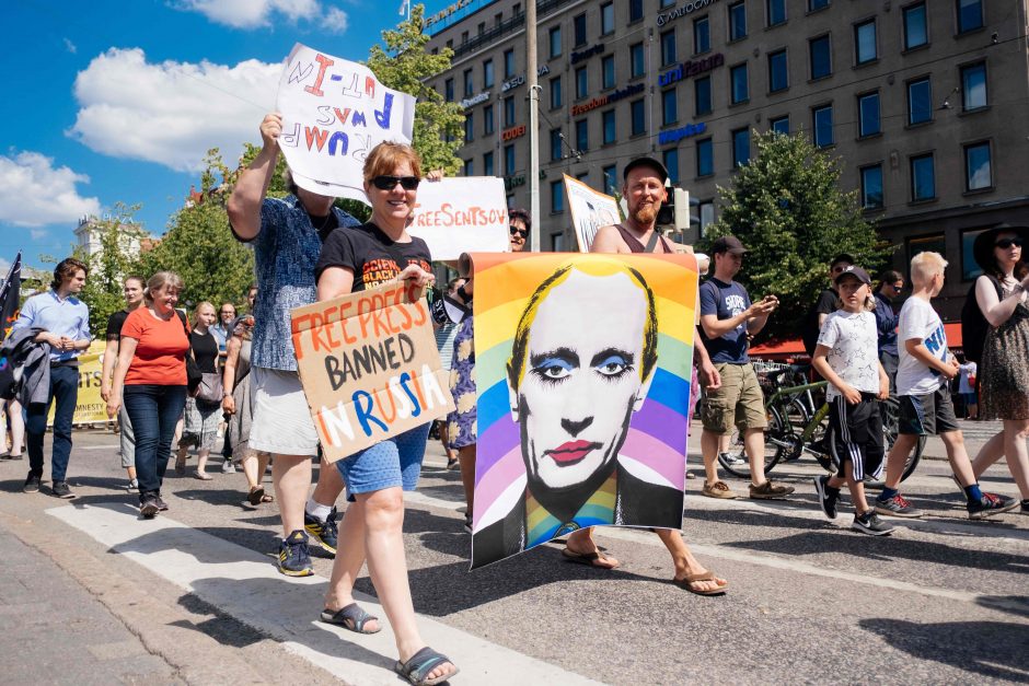 Helsinkyje – protestai prieš D. Trumpą ir V. Putiną