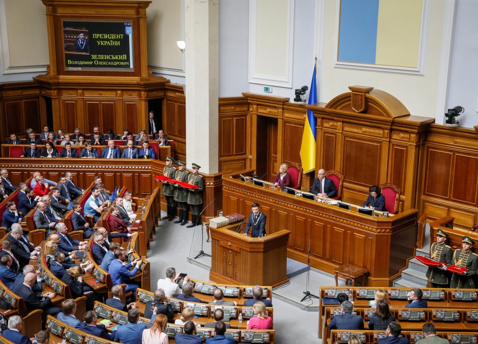 V. Zelenskis prisaikdintas Ukrainos prezidentu