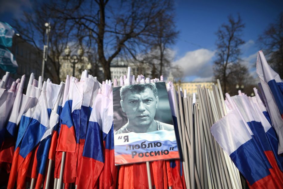 Prie Rusijos ambasados Kijeve atidarytas B. Nemcovo skveras