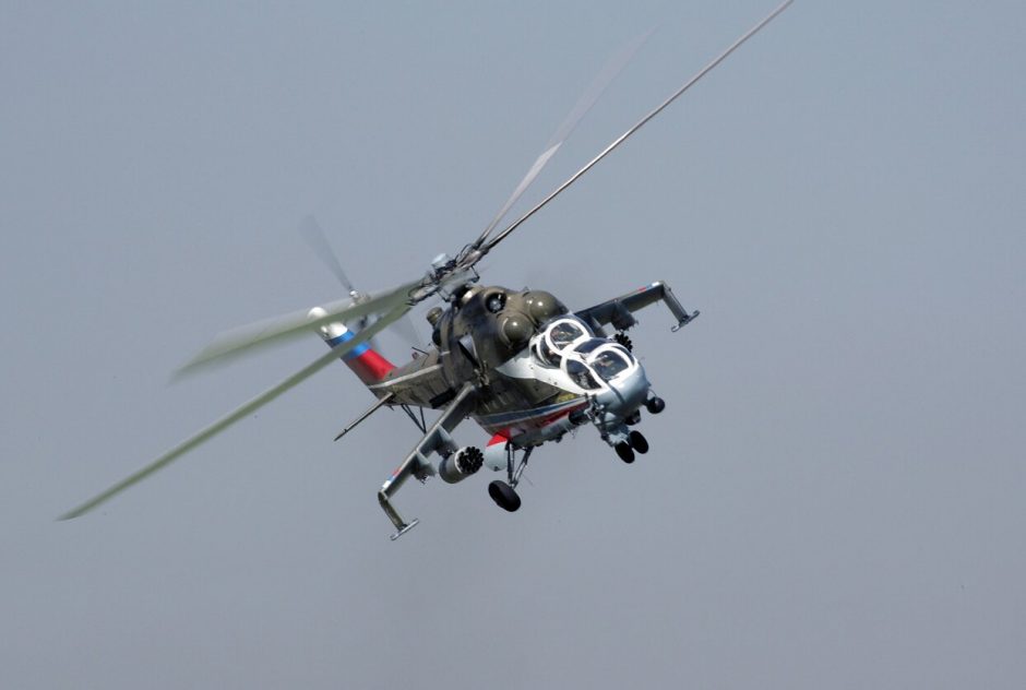 Šiaurės Sirijoje avariniu būdu leidosi Rusijos karinis sraigtasparnis, yra sužeistųjų