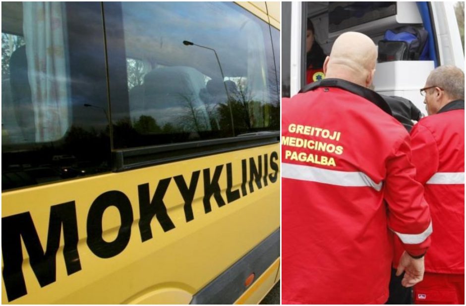 Skaudi avarija Vilniaus rajone: sunkvežimis rėžėsi į vaikus vežusį autobusą