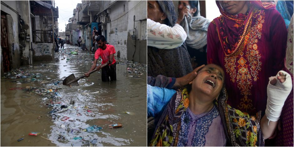 Pakistaną užliejo potvynis: šeši žmonės žuvo nuo elektros smūgio