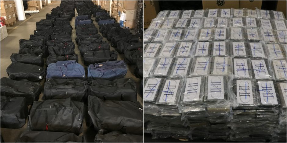 Vokietijos muitinė paskelbė: konfiskuota rekordinė 4,5 t kokaino siunta
