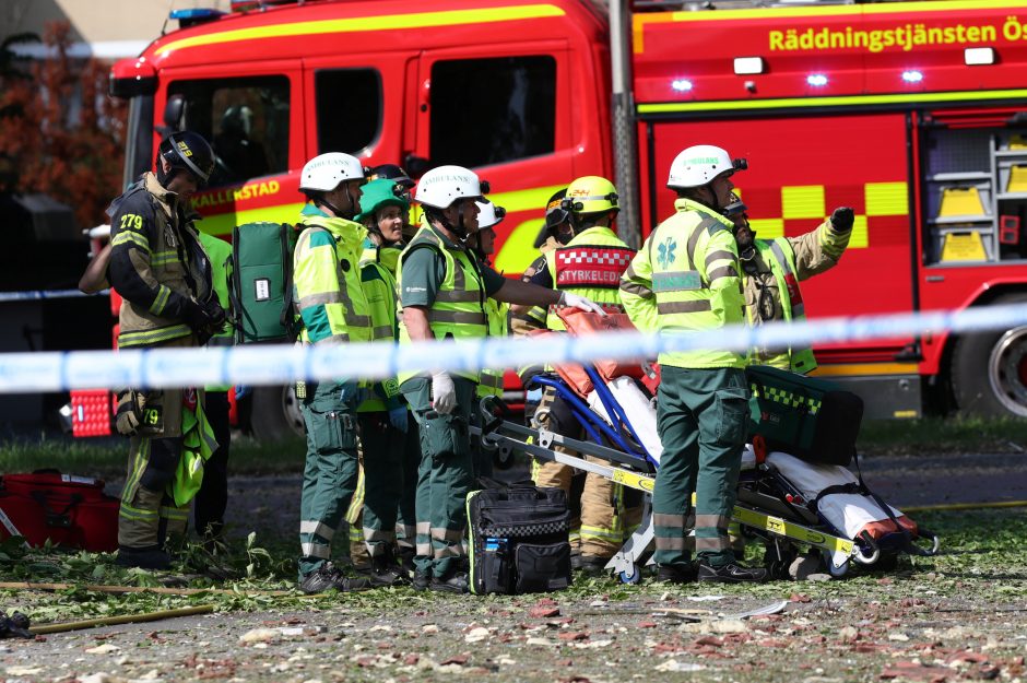 Švedijoje per galingą sprogimą sugriautas policijos sandėlis