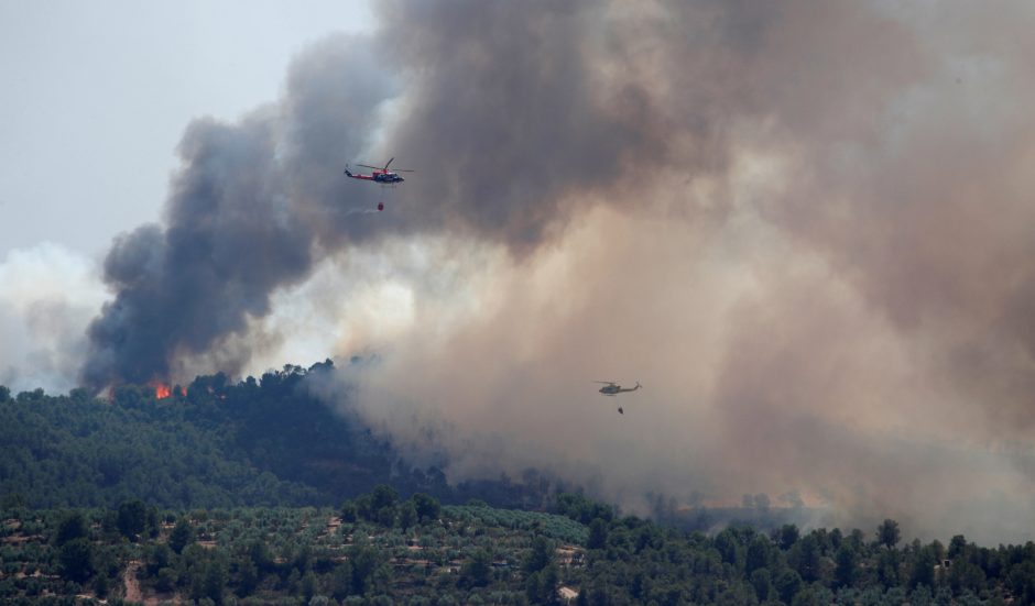 Miško gaisras Madrido regione nevaldomai siaučia ketvirtą dieną iš eilės