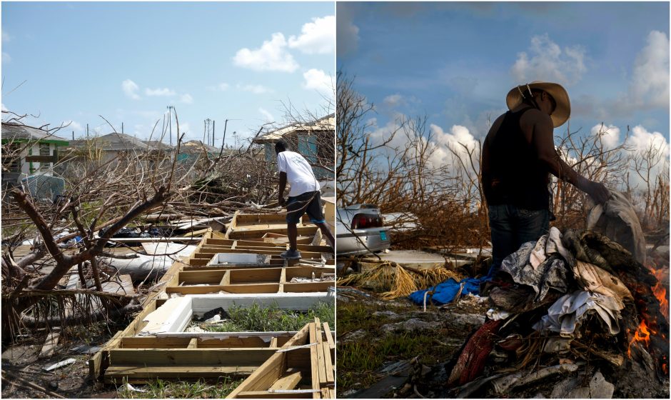 Uragano nusiaubtose Bahamose dingusiais laikoma 2,5 tūkst. žmonių