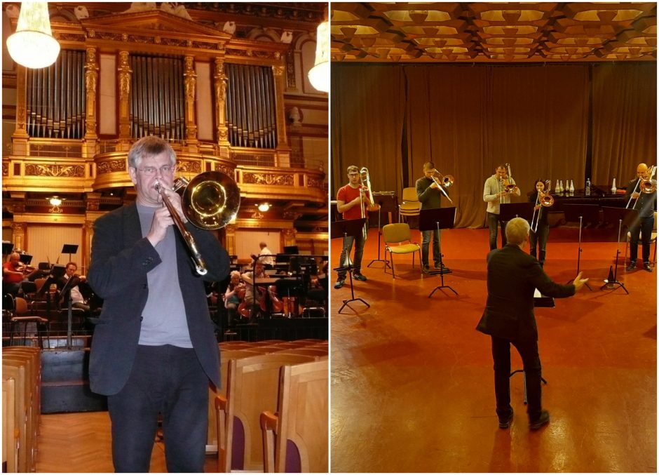 Lietuvoje lankosi pasaulinė trombonų žvaigždė: muzikantai mokosi meistriškumo pamokų
