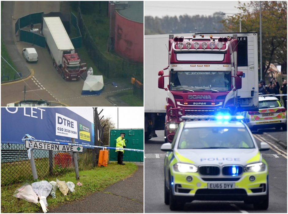 D. Britanijos policija: tarp 39 sunkvežimyje rastų aukų – dešimt paauglių
