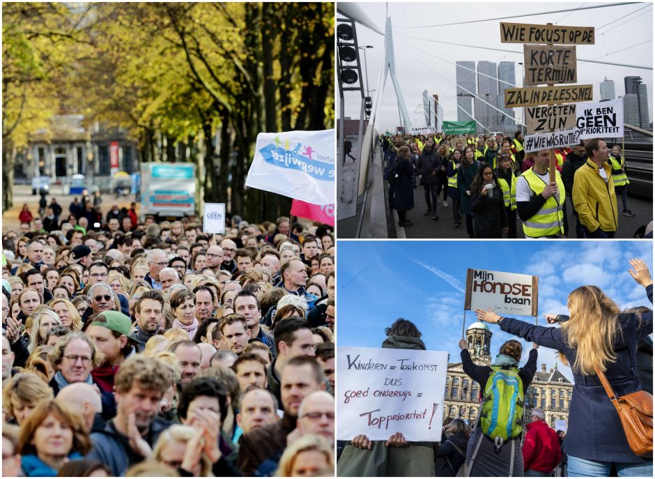Nyderlanduose – mokytojų streikas: nedirba tūkstančiai mokyklų