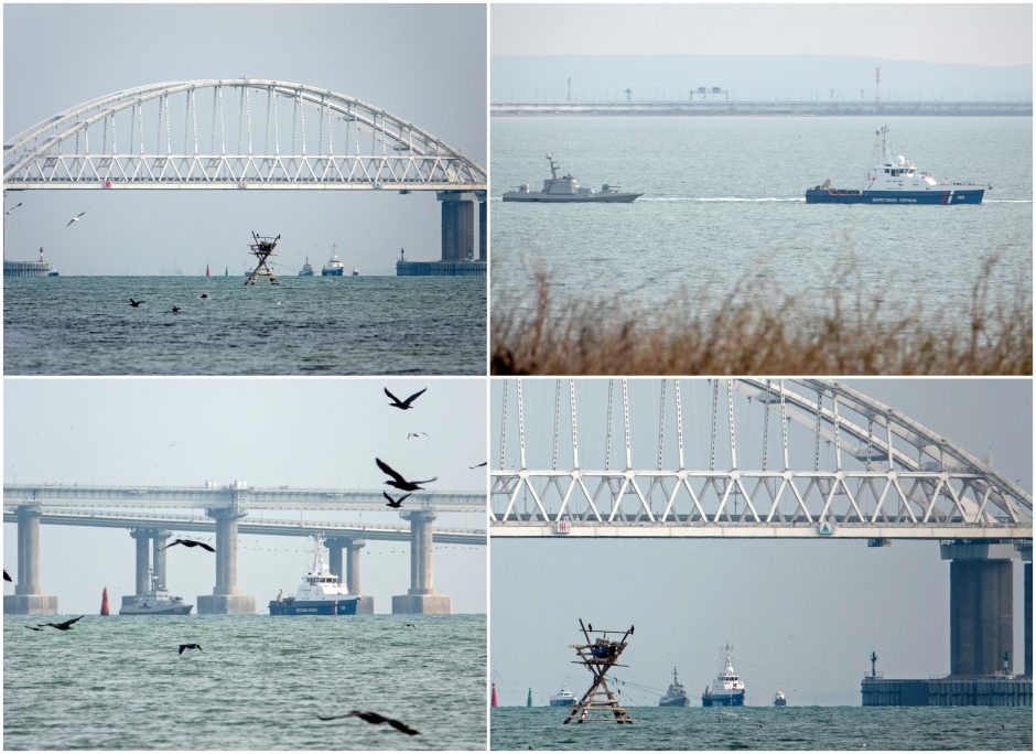 Rusija skelbia sugrąžinusi Ukrainai tris Kerčės sąsiauryje sulaikytus laivus