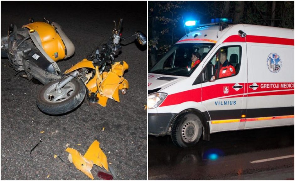 Vilniuje per avariją nukentėjo mopedą vairavęs nepilnametis