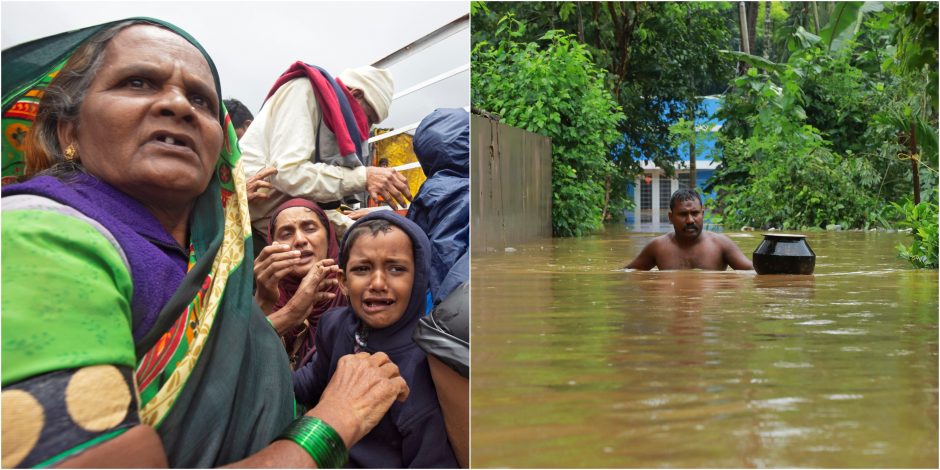 Indiją užliejo potvyniai: žuvo dešimtys žmonių, tūkstančiai evakuota