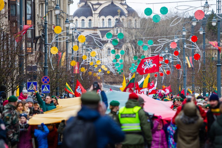 Šventinis trijų Baltijos valstybių pakėlimo ceremonija ir trispalvės nešimas 