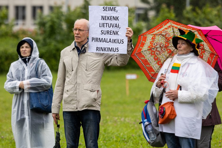 Šeimų sąjūdžio protestas prie Seimo