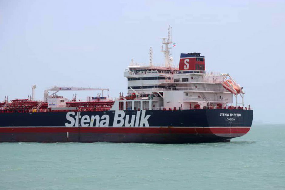 Iranas pradėjo tyrimą dėl D. Britanijoje registruoto tanklaivio „susidūrimo“