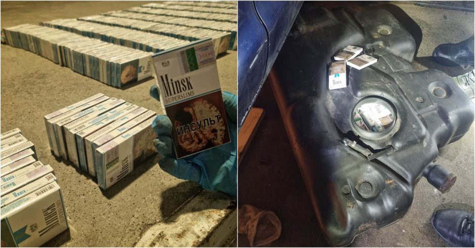 Iš Baltarusijos grįžtantys lietuviai cigaretes slėpė kuro bake ir po garsiakalbiu