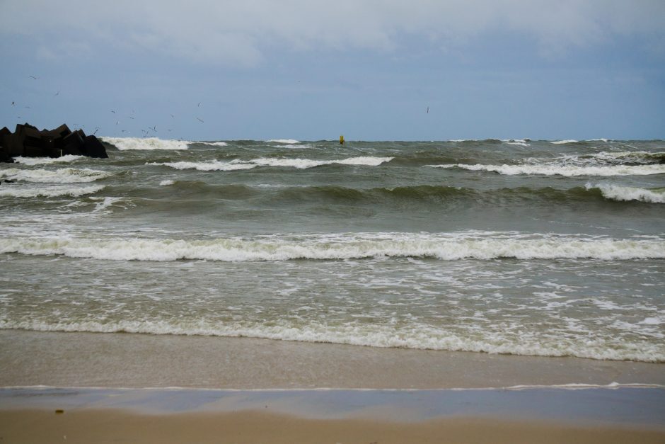 Laikas prie jūros: vieni grožėjosi, kiti – gaudė bangas