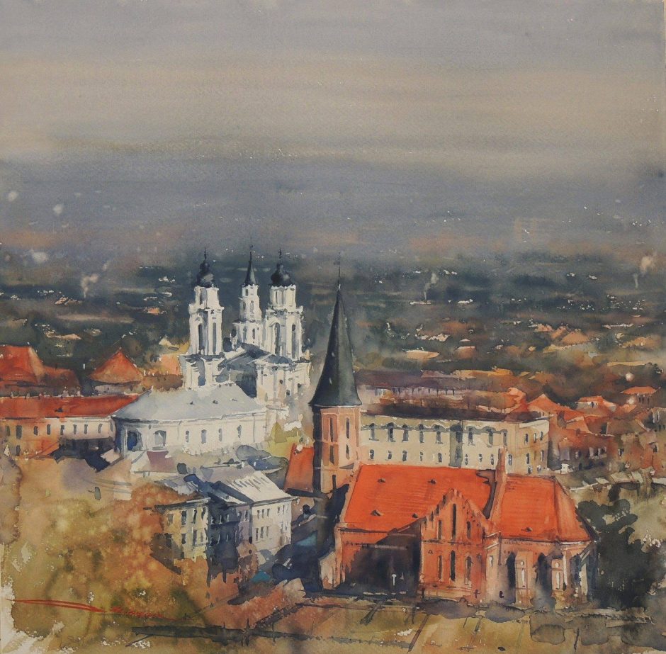 Akvarele išlietos miesto istorijos