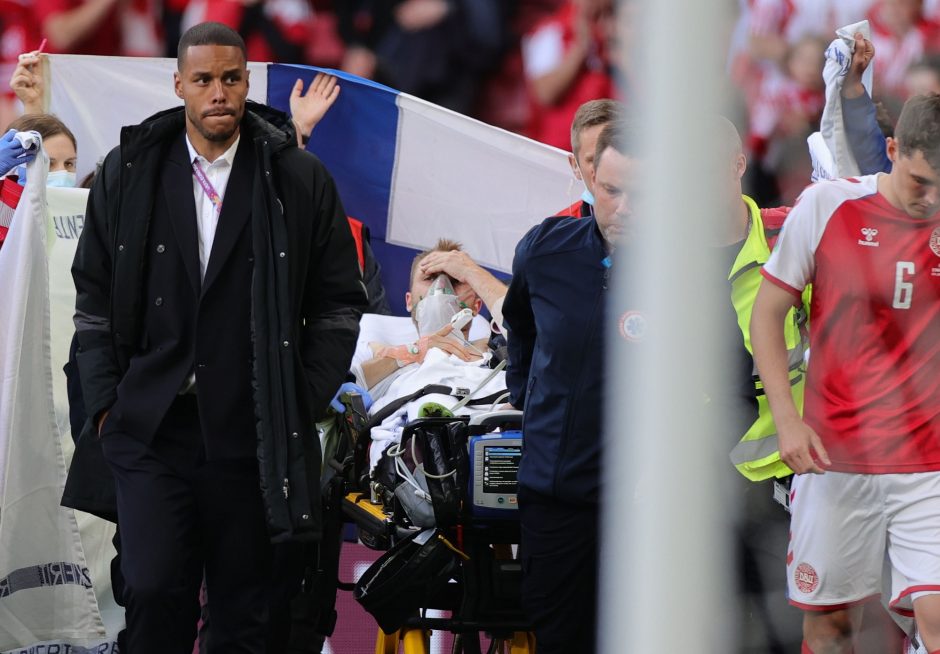 Danijos futbolo komandos gydytojas patvirtino, kad Ch. Eriksenui buvo sustojusi širdis