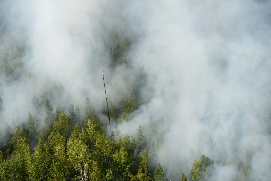 Sibiras dūsta nuo miškų gaisrų sukelto smogo