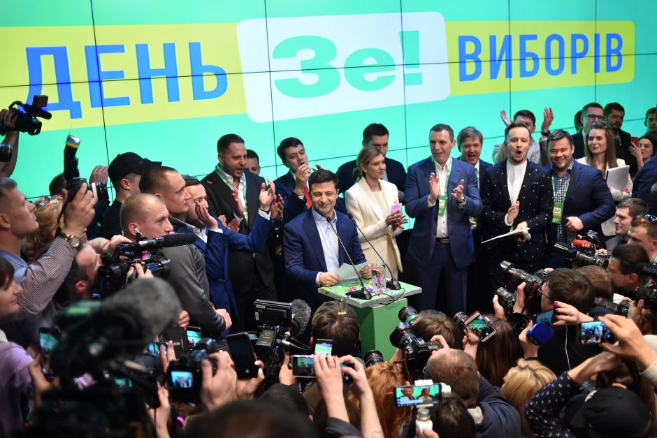 V. Zelenskio pergalė Ukrainos prezidento rinkimuose