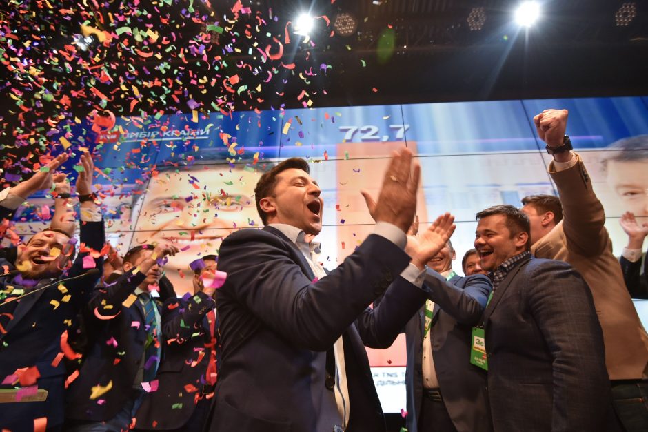V. Zelenskio pergalė Ukrainos prezidento rinkimuose