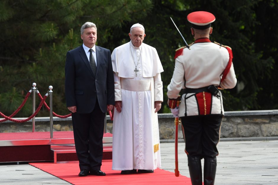 Šiaurės Makedonijoje popiežius ragina Balkanus priimti įvairovę 