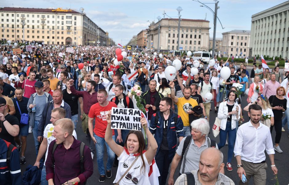 Baltarusijoje toliau nerimsta protestai