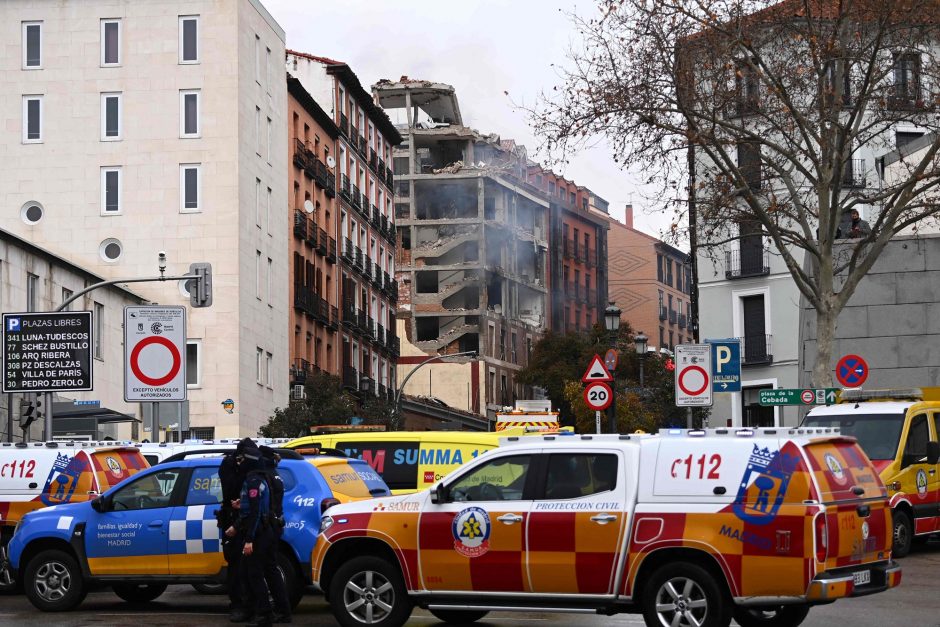 Madrido centre per galingą sprogimą žuvo mažiausiai trys žmonės 